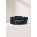 Ceinture automatique boucle crémaillère sans trous en croute de cuir de vachette 3.5 cm