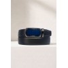 Ceinture automatique boucle crémaillère sans trous en croute de cuir de vachette 3.5 cm - 4