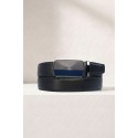 Ceinture automatique boucle crémaillère sans trous en croute de cuir de vachette 3.5 cm
