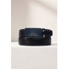 Ceinture automatique boucle crémaillère sans trous en croute de cuir de vachette 3.5 cm - 4