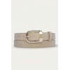 Ceinture femme en cuir daim largeur 3 cm avec boucle couleur dorée - 1