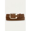 Ceinture femme en cuir daim largeur 3 cm avec boucle couleur dorée - 2