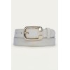 Ceinture femme en cuir daim largeur 3 cm avec boucle couleur dorée - 3