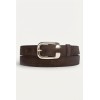 Ceinture femme en cuir daim largeur 3 cm avec boucle couleur dorée - 4