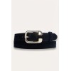 Ceinture femme en cuir daim largeur 3 cm avec boucle couleur dorée - 5