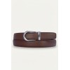 Ceinture automatique pour femme boucle crémaillère sans trous en croute de cuir de vachette 3 cm - 5