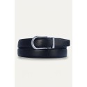 Ceinture automatique pour femme boucle crémaillère sans trous en croute de cuir de vachette 3 cm