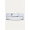 Ceinture automatique pour femme boucle crémaillère sans trous en croute de cuir de vachette 3 cm - 1