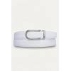 Ceinture automatique unisex boucle crémaillère sans trous en croute de cuir de vachette 3 cm - 1