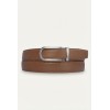 Ceinture automatique unisex boucle crémaillère sans trous en croute de cuir de vachette 3 cm - 2