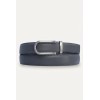 Ceinture automatique unisex boucle crémaillère sans trous en croute de cuir de vachette 3 cm - 3