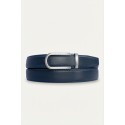 Ceinture automatique unisex boucle crémaillère sans trous en croute de cuir de vachette 3 cm