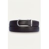 Ceinture automatique unisex boucle crémaillère sans trous en croute de cuir de vachette 3 cm - 7