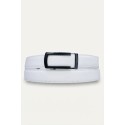 Ceinture automatique unisex boucle crémaillère sans trous en croute de cuir de vachette 3 cm