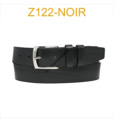 Ceinture en cuir de vachette véritable fabrication italienne Z122 noir