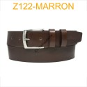 Ceinture en cuir de vachette véritable fabrication italienne Z122 marron