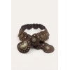 Ceinture en synthétique effet suède avec motifs cœurs et boucles style vintage - 2