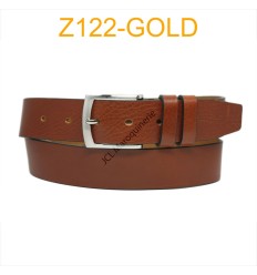 Ceinture en cuir de vachette véritable fabrication italienne Z122 camel