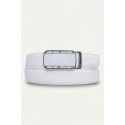 Ceinture automatique boucle crémaillère sans trous en croute de cuir de vachette 3.5 cm