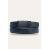 Ceinture automatique boucle crémaillère sans trous en croute de cuir de vachette 3.5 cm - 6