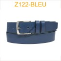 Ceinture en cuir de vachette véritable fabrication italienne Z122 marine