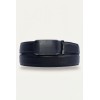 Ceinture automatique boucle crémaillère sans trous en croute de cuir de vachette 3.5 cm - 8