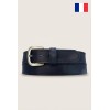 Ceinture pour homme en cuir de buffle largeur 4 cm Grand taille 140 cm Fabriqué en France - 1