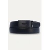 Ceinture automatique boucle crémaillère sans trous en croute de cuir de vachette 3.5 cm - 4