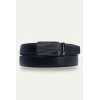Ceinture automatique boucle crémaillère sans trous en croute de cuir de vachette 3.5 cm - 4
