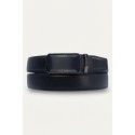 Ceinture automatique boucle crémaillère sans trous en croute de cuir de vachette 3.5 cm