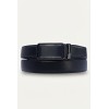Ceinture automatique boucle crémaillère sans trous en croute de cuir de vachette 3.5 cm - 4