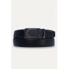 Ceinture automatique boucle crémaillère sans trous en croute de cuir de vachette 3.5 cm - 4