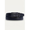 Ceinture automatique boucle crémaillère sans trous en croute de cuir de vachette 3.5 cm - 4