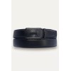 Ceinture automatique boucle crémaillère sans trous en croute de cuir de vachette 3.5 cm - 4