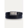 Ceinture automatique boucle crémaillère sans trous en croute de cuir de vachette 3.5 cm - 4