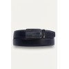 Ceinture automatique boucle crémaillère sans trous en croute de cuir de vachette 3.5 cm - 4