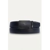 Ceinture automatique boucle crémaillère sans trous en croute de cuir de vachette 3.5 cm - 4