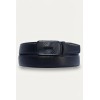 Ceinture automatique boucle crémaillère sans trous en croute de cuir de vachette 3.5 cm - 4