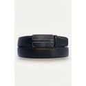 Ceinture automatique boucle crémaillère sans trous en croute de cuir de vachette 3.5 cm