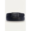 Ceinture automatique boucle crémaillère sans trous en croute de cuir de vachette 3.5 cm - 4