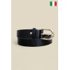 Ceinture femme en cuir de vachette impression Croco 30 mm de large Fabriqué en Italie - 1