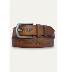 Ceinture homme en croûte de cuir de vachette largeur 4 cm - 3