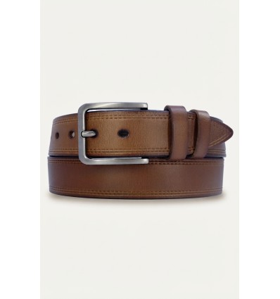Ceinture homme en croûte de cuir de vachette largeur 4 cm - 2