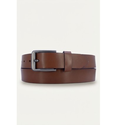 Ceinture homme en croûte de cuir de vachette largeur 35 mm - 1