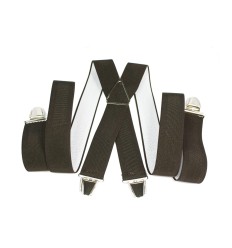 Bretelle elastique large "X" à 4 pinces fabrication française