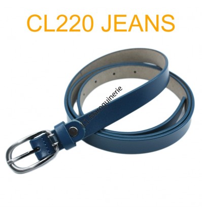 Ceinture femme fine en croute de cuir de vachette 750200 jeans