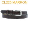 Ceinture femme en croute de cuir de vachette 750825 Marron