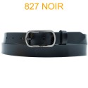 Ceinture femme en croute de cuir de vachette 827 Noir