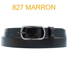 Ceinture femme en croute de cuir de vachette 827 Marron