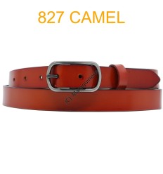 Ceinture femme en croute de cuir de vachette 827 Camel